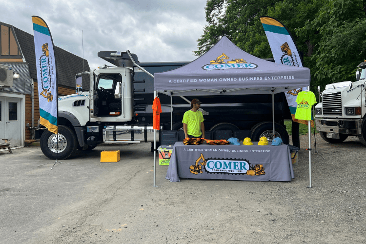 Equipment at touch-a-truck event