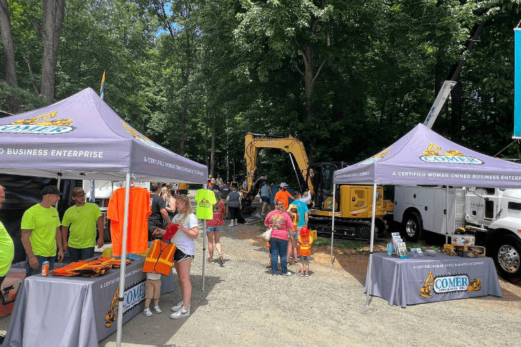 equipment at touch-a-truck event