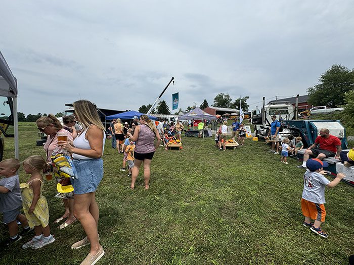 crowd at touch a truck event