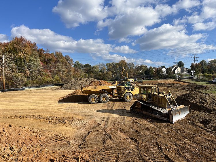 Site construction for a public park in Baltimore County