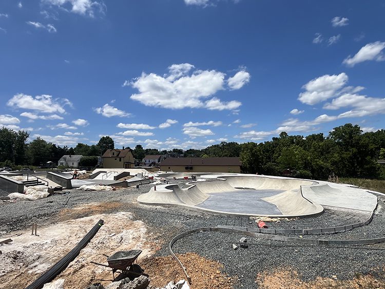 Site preparation at a skate park in Maryland.