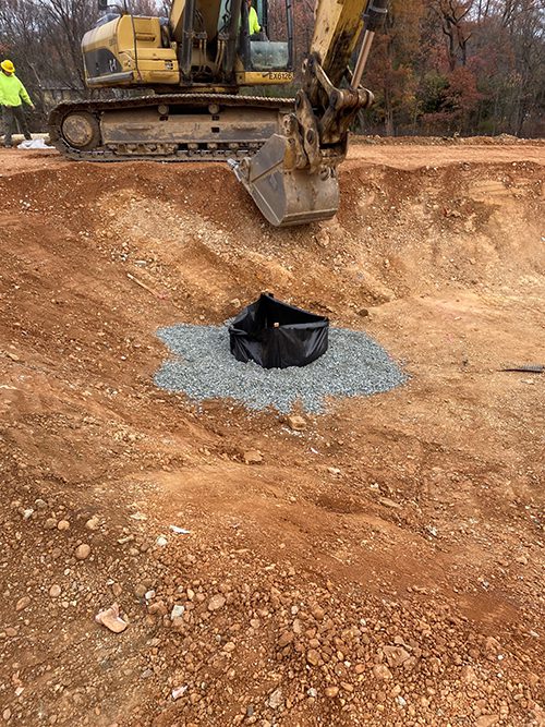 Site construction at Baltimore County skate park 