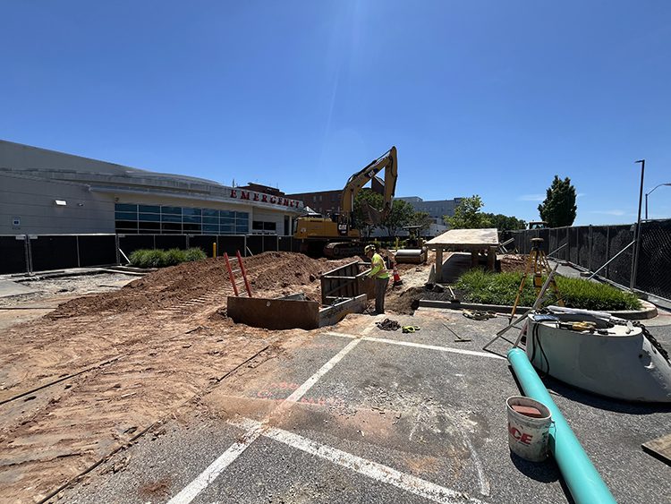 Underground Utility Installation at Maryland Hospital